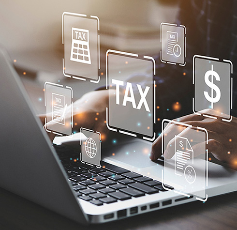 Taxpayer using electronic services to file taxes and access account